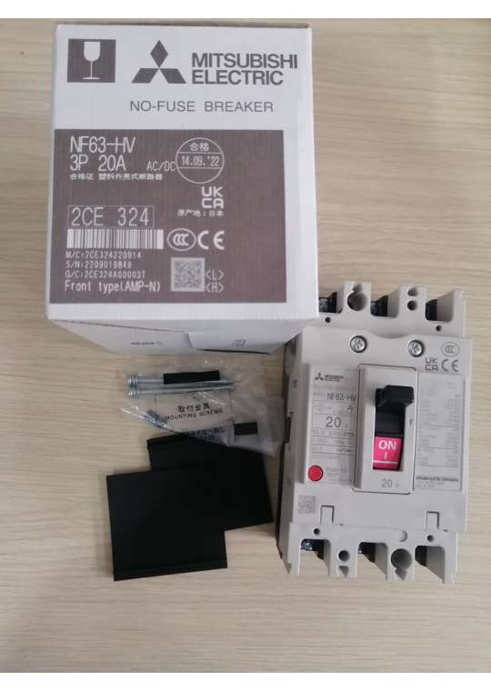 MCCB MITSUBISHI 3P 20A 10kA ( NF63-HV )