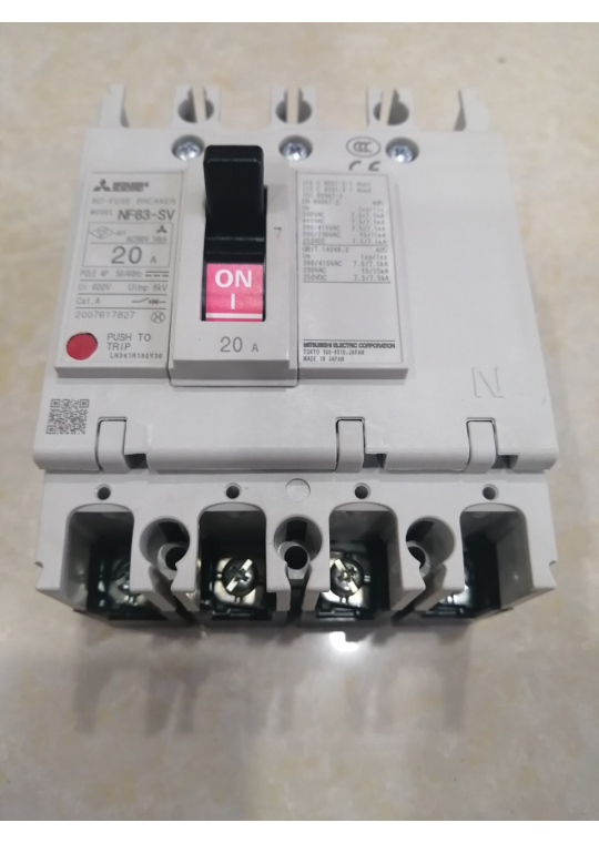 MCCB MITSUBISHI 4P 20A 7.5kA ( NF63-SV )