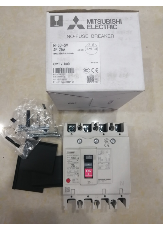 MCCB MITSUBISHI 4P 25A 7.5kA ( NF63-SV )