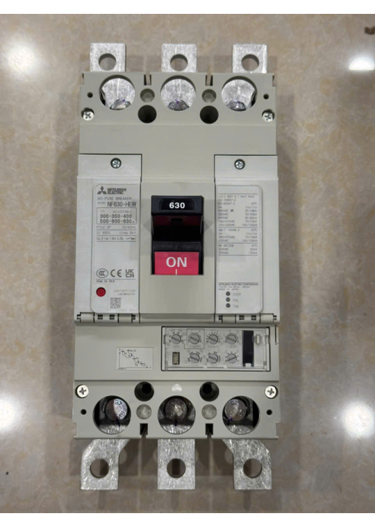 MCCB MITSUBISHI 3P 630A 70kA chỉnh dòng 0.5-1.0xIn ( NF630-HEW )
