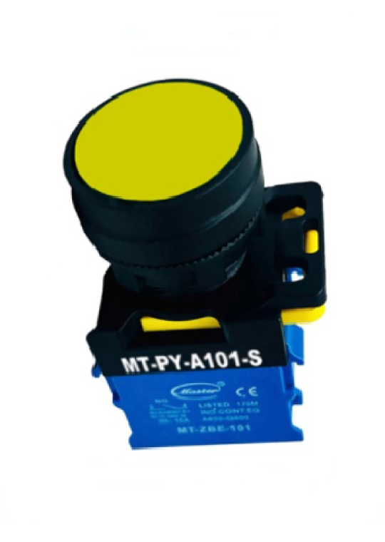 Nút nhấn RESET MASTER màu vàng loại tự nhả ( MT-PY-A101-S )