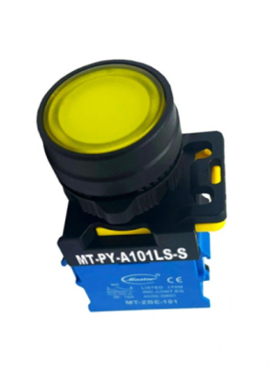 Nút nhấn RESET có đèn MASTER màu vàng loại tự giữ ( MT-PY-A101LS-S )