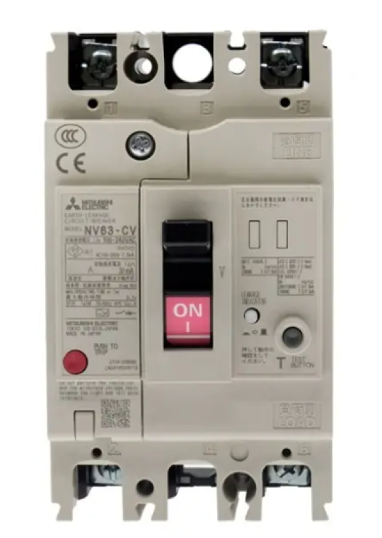 ELCB MITSUBISHI 2P 5A 7.5kA 30mA ( NV63-CV )