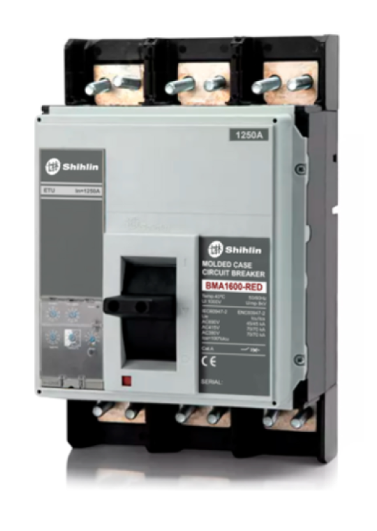 MCCB SHIHLIN 3P 1000A 70kA chỉnh dòng điện tử 0.4~1.0*In loại không thanh đồng ( BMA1000-RED )
