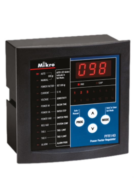 Bộ điều khiển tụ bù 08 cấp MIKRO PFR80-230A (RX)