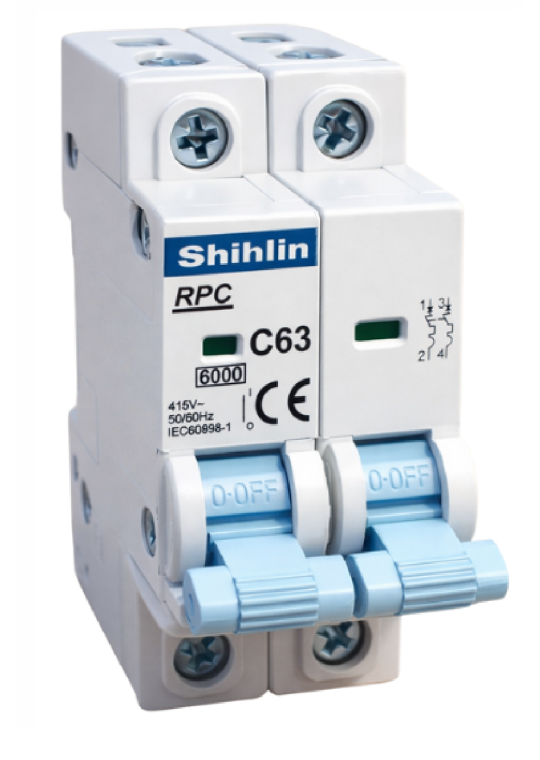 MCB SHIHLIN 2P 10A 6kA ( RPC )