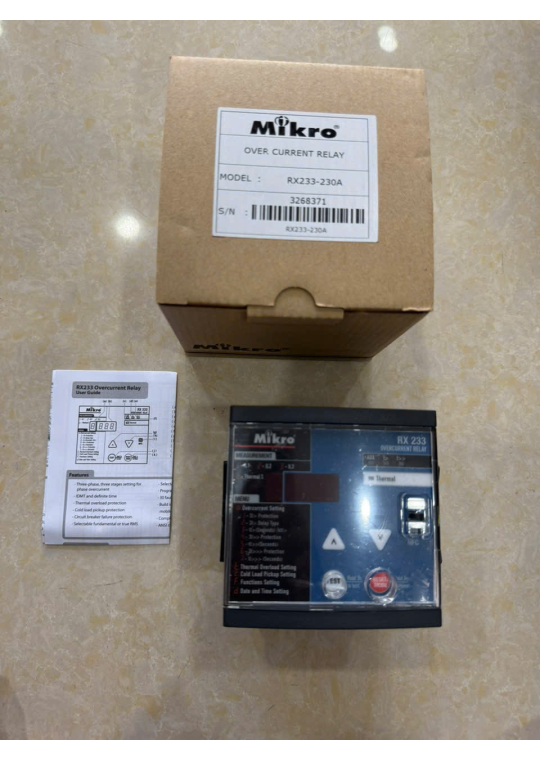 Rơ le bảo vệ quá dòng Mikro RX233-230A 