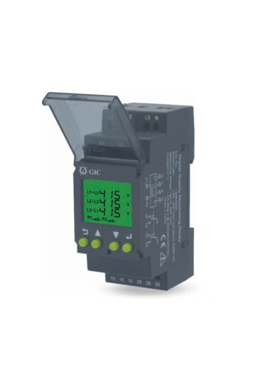 Rơ le bảo vệ điện áp & tần số, hiển thị kỹ thuật số,145-500 VAC, 1C/O GIC DMS110 