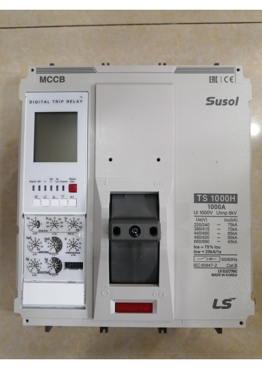 MCCB LS 3P 1000A 70kA chỉnh dòng điện tử 7 bước từ 0.4~1.0 x In ( TS1000H )