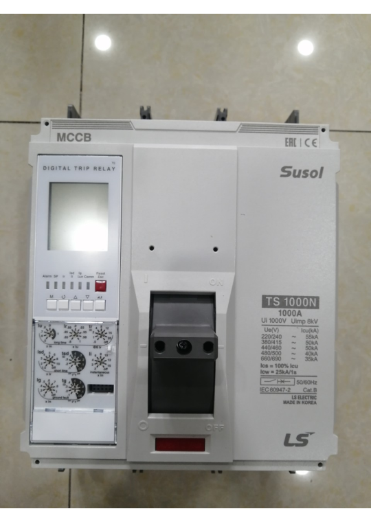 MCCB LS 3P 1000A 50kA chỉnh dòng điện tử 7 bước từ 0.4~1.0 x In ( TS1000N )