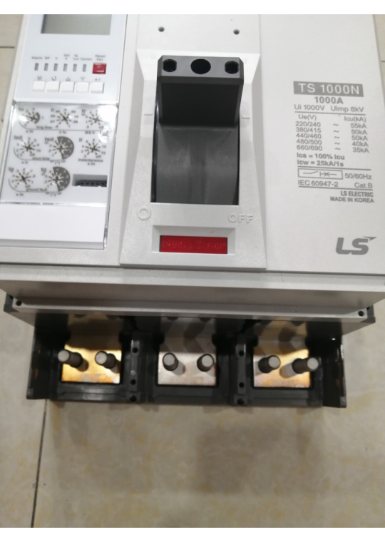 MCCB LS 3P 1000A 50kA chỉnh dòng điện tử 7 bước từ 0.4~1.0 x In ( TS1000N )