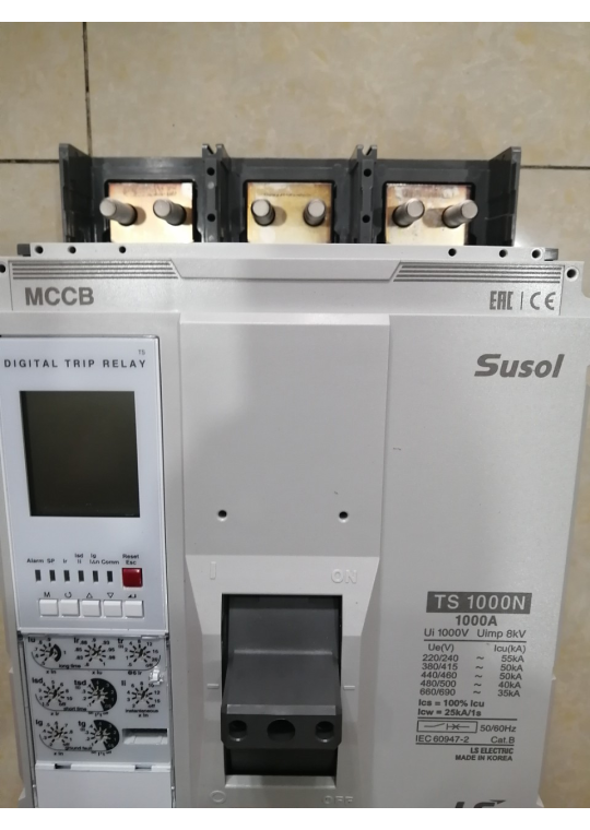 MCCB LS 3P 1000A 50kA chỉnh dòng điện tử 7 bước từ 0.4~1.0 x In ( TS1000N )