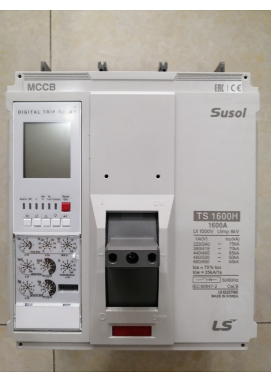 MCCB LS 3P 1600A 70kA chỉnh dòng điện tử 7 bước từ 0.4~1.0 x In ( TS1600H )
