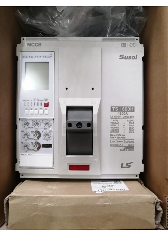 MCCB LS 3P 1600A 70kA chỉnh dòng điện tử 7 bước từ 0.4~1.0 x In ( TS1600H )