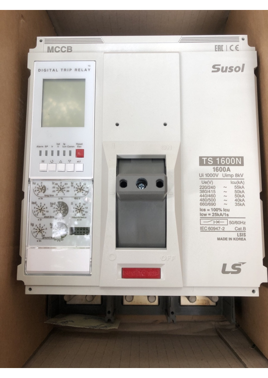 MCCB LS 3P 1600A 50kA chỉnh dòng điện tử 7 bước từ 0.4~1.0 x In ( TS1600N ) 
