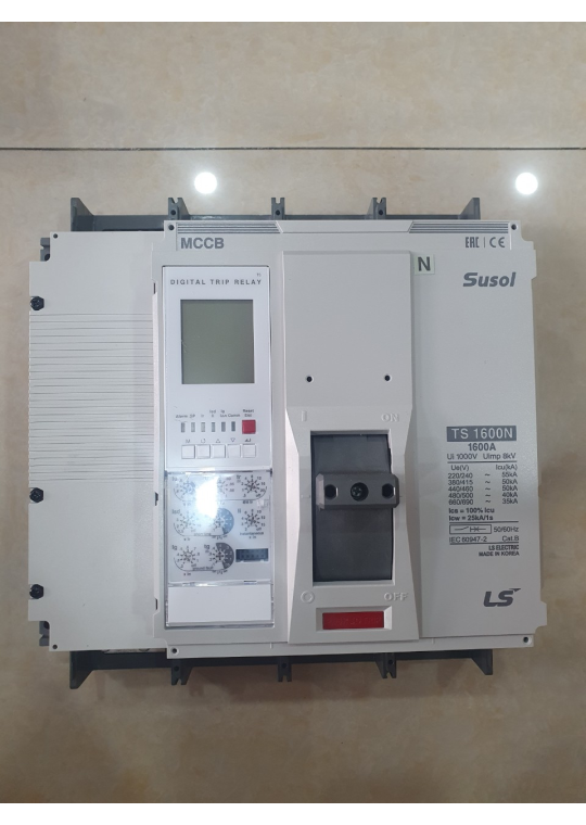 MCCB LS 4P 1600A 50kA chỉnh dòng điện tử 7 bước từ 0.4~1.0 x In ( TS1600N )