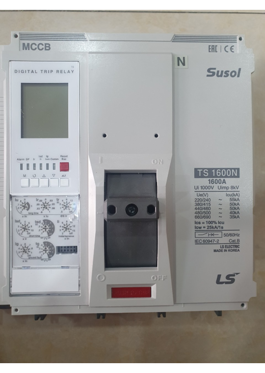 MCCB LS 4P 1600A 50kA chỉnh dòng điện tử 7 bước từ 0.4~1.0 x In ( TS1600N )