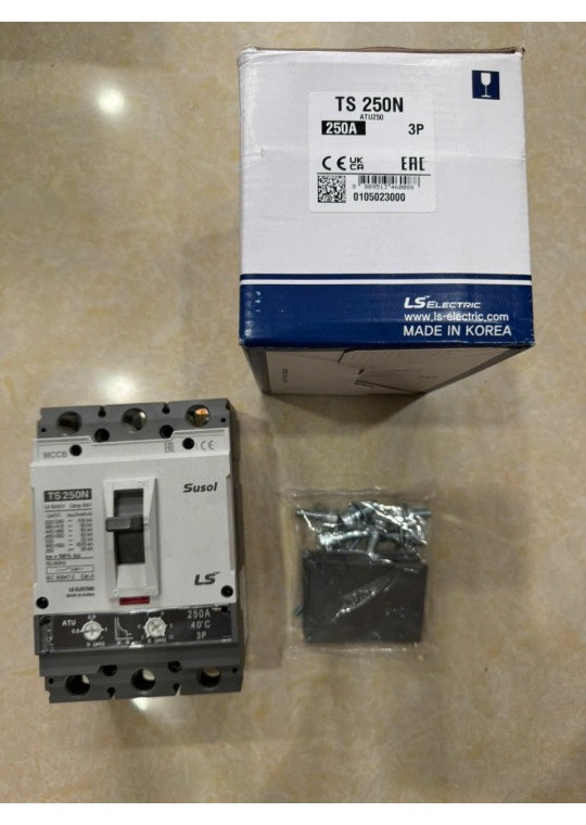 MCCB LS 3P 250A 50kA chỉnh dòng nhiệt 0.8->1.0 x In và dòng ngắn mạch 5->1.0 x In ( TS250N ATU250 )