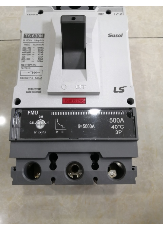 MCCB LS 3P 500A 65kA chỉnh dòng 0.8-0.9-1.0 x In ( TS630N FMU630 )