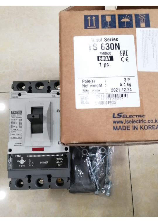 MCCB LS 3P 500A 65kA chỉnh dòng 0.8-0.9-1.0 x In ( TS630N FMU630 )