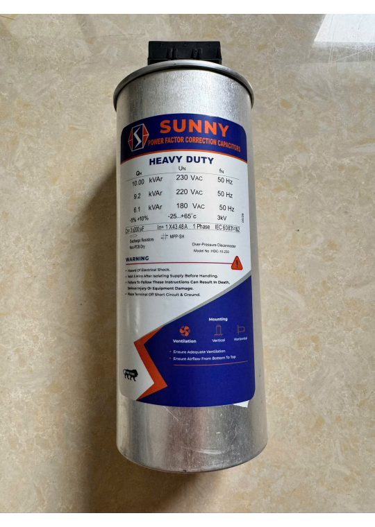 Tụ bù khô SUNNY CAP/10/230SUN 1P 10KVAr 230V