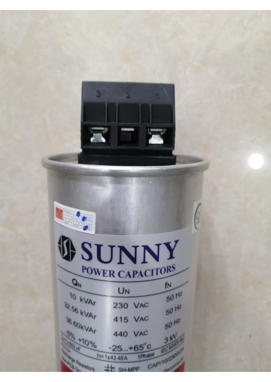 Tụ bù khô SUNNY 1P 10KVAr 230V ( CAP/10/230SUN )