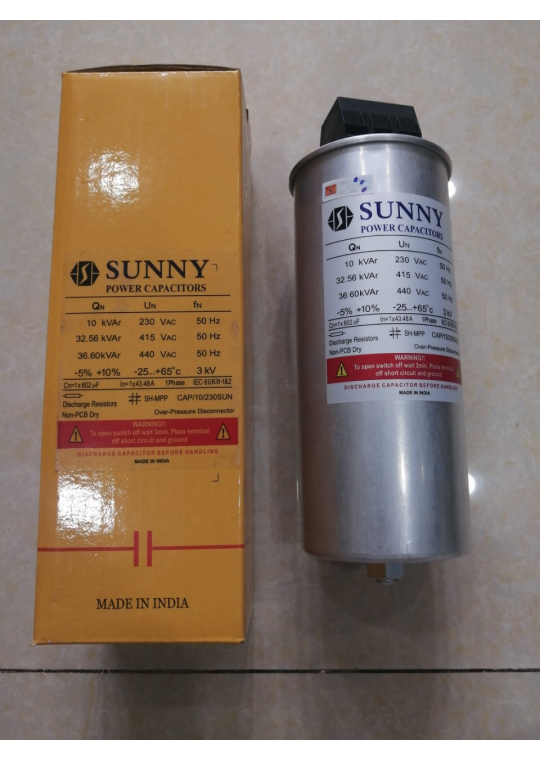 Tụ bù khô SUNNY 1P 10KVAr 230V ( CAP/10/230SUN )