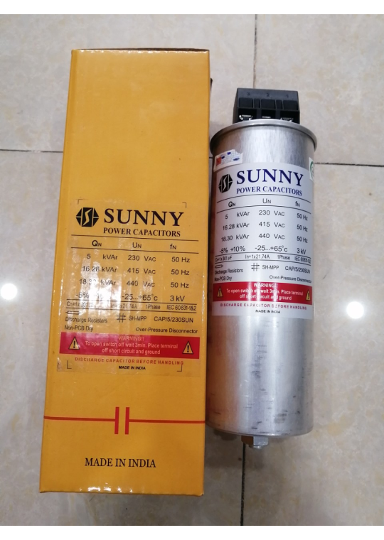 Tụ bù khô SUNNY 1P 5KVAr 230V ( CAP/05/230SUN )