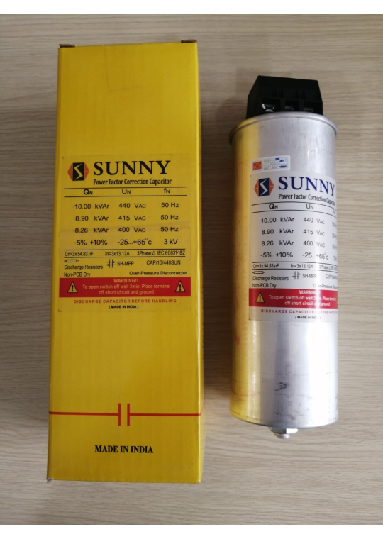 Tụ bù khô SUNNY 3P 10KVAr 440V ( CAP/10/440SUN )