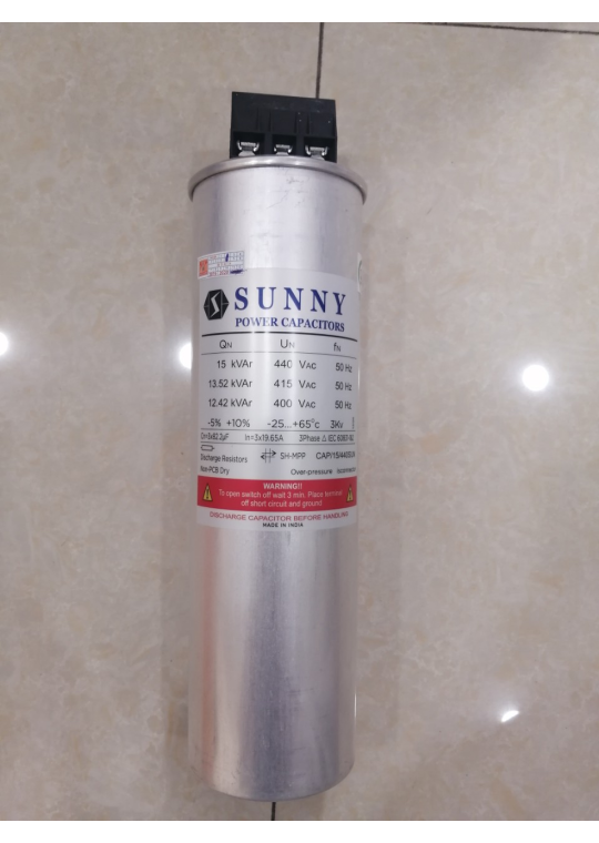 Tụ bù khô SUNNY 3P 15KVAr 440V ( CAP/15/440SUN )