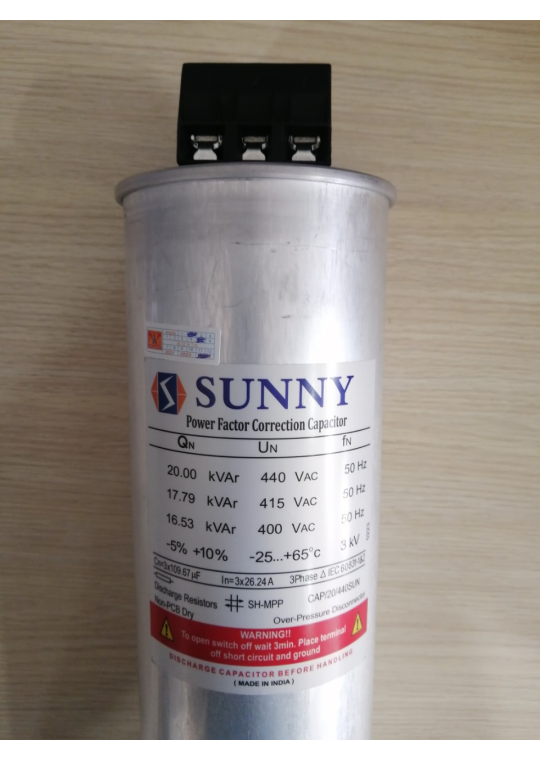 Tụ bù khô SUNNY 3P 20KVAr 440V ( CAP/20/440SUN )