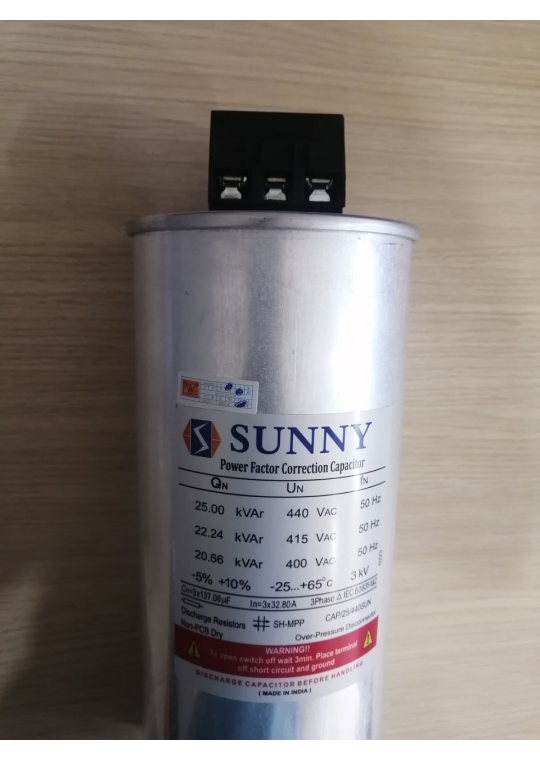 Tụ bù khô SUNNY 3P 25KVAr 440V ( CAP/25/440SUN )