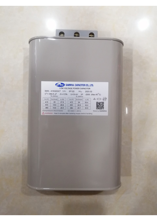 Tụ bù dầu SAMWHA 3P 20KVAr 415V ( SMS-4150200KT )