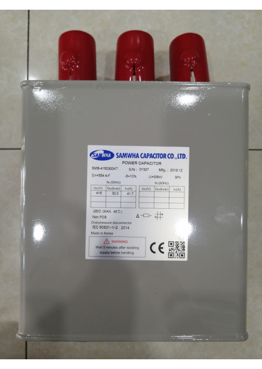 Tụ bù dầu SAMWHA 3P 30KVAr 415V ( SMB-4150300KT )