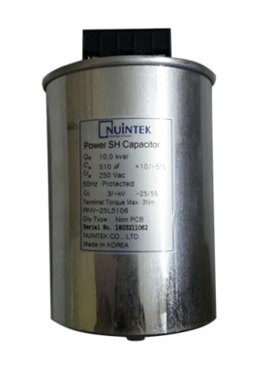 Tụ bù khô NUINTEK 1P 10KVAr 250V ( RNV-25L5106 )