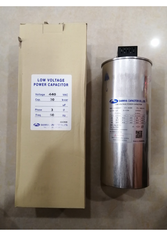 Tụ bù khô SAMWHA 3P 30KVAr 440V ( RMC-4450300KT )