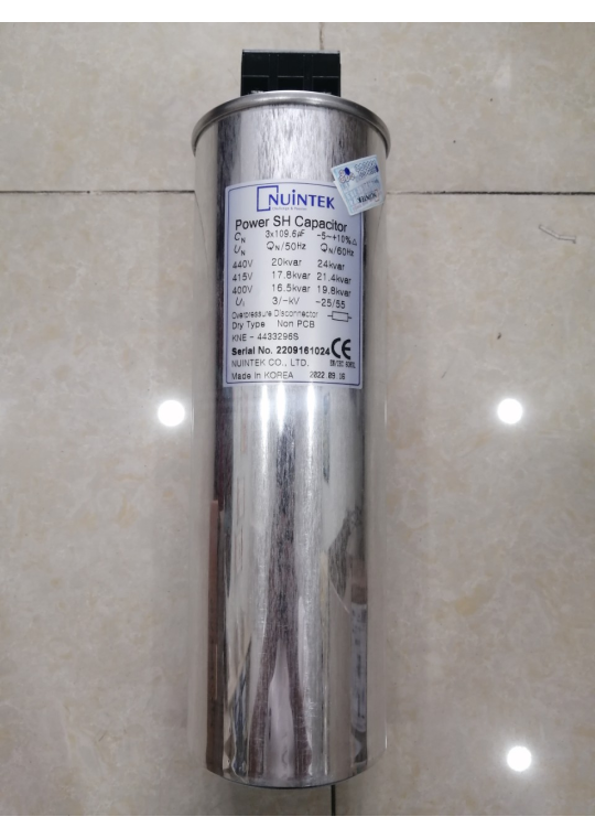 Tụ bù khô NUINTEK 3P 20KVAr 440V ( KNE-4433296S )
