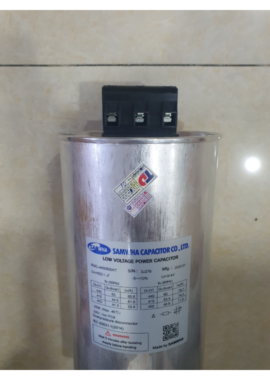 Tụ bù khô SAMWHA 3P 50KVAr 440V ( RMC-4450500KT )