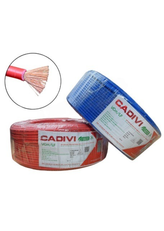 Dây đồng đơn mềm vỏ PVC không chì 90ºC VCm/LF 4mm2 - 0.6/1kV