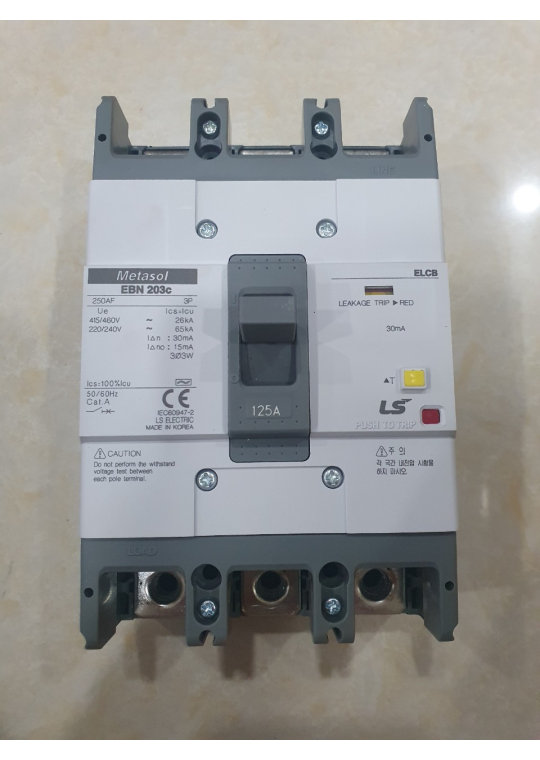 ELCB LS 3P 125A 26kA 30mA hoặc 1.2.500mA ( EBN203c )