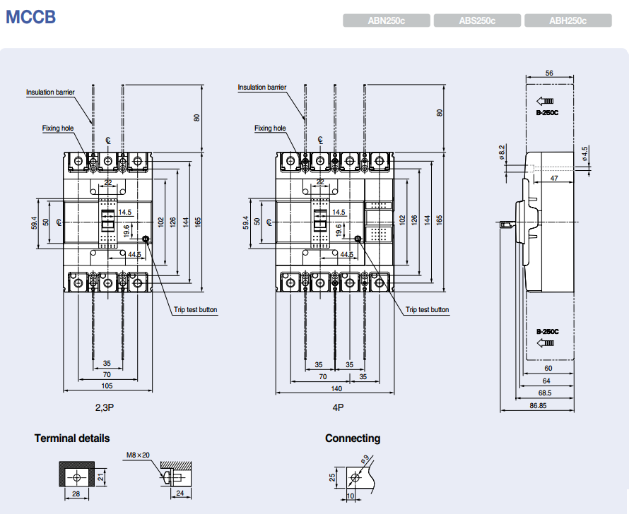 MCCB LS 4P 125A 30kA ( ABN204c ) 1