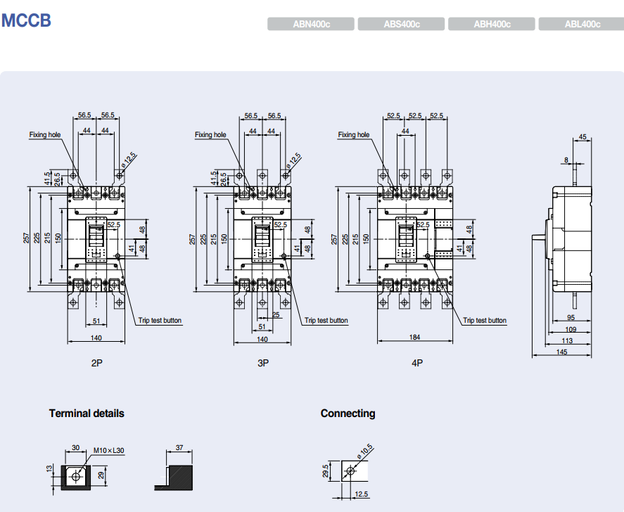 MCCB LS 3P 300A 65kA ( ABS403c ) 1
