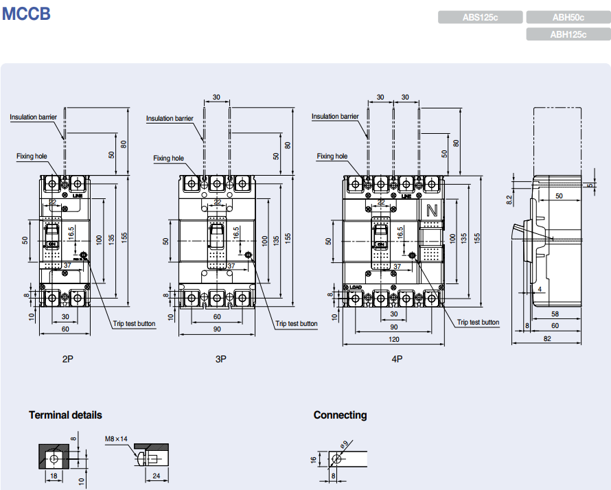 MCCB LS 4P 20A 42kA ( ABS104c ) 1