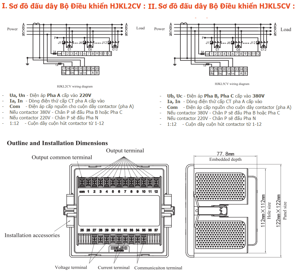 Bộ điều khiển tụ bù 04 cấp 380V HIMEL HJKL5CVQ4S 1