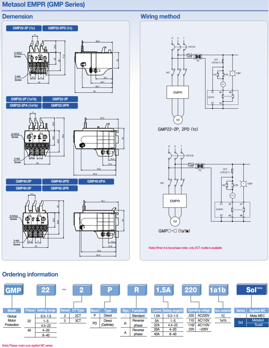 Rơ le điện tử LS GMP22-2P (1a1b) 0.3~1.5A