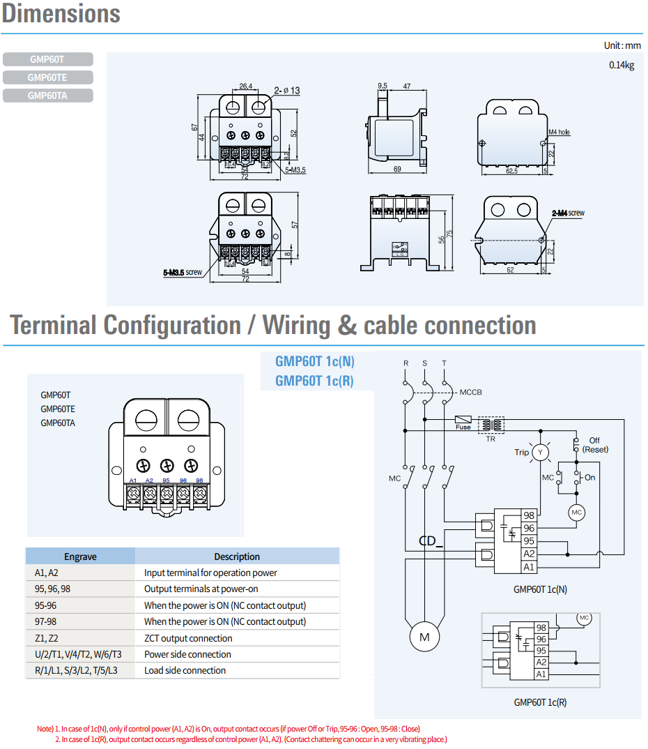 Rơ le điện tử LS GMP60-T (1c) 5~60A