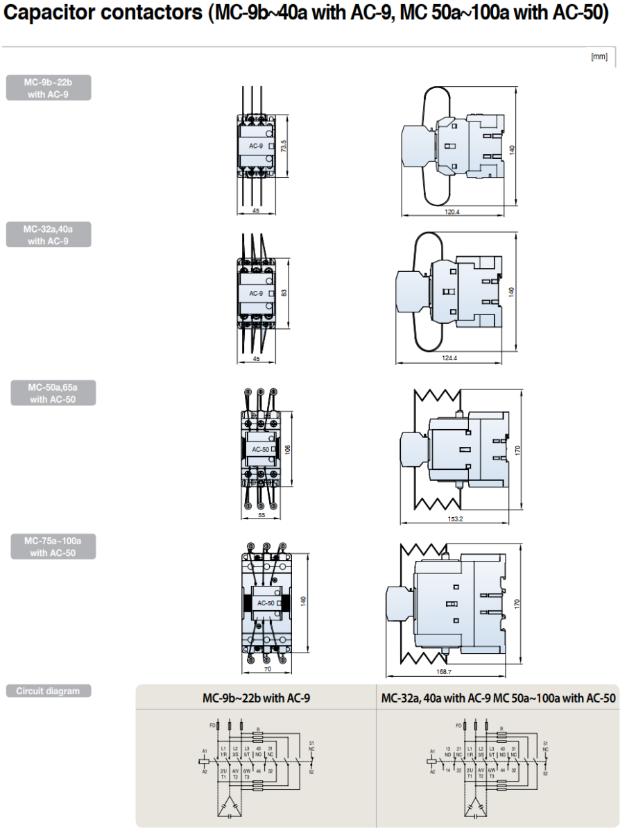 Cuộn xả dòng AC-50 cho Contactor LS chuyên dùng cho tụ bù
