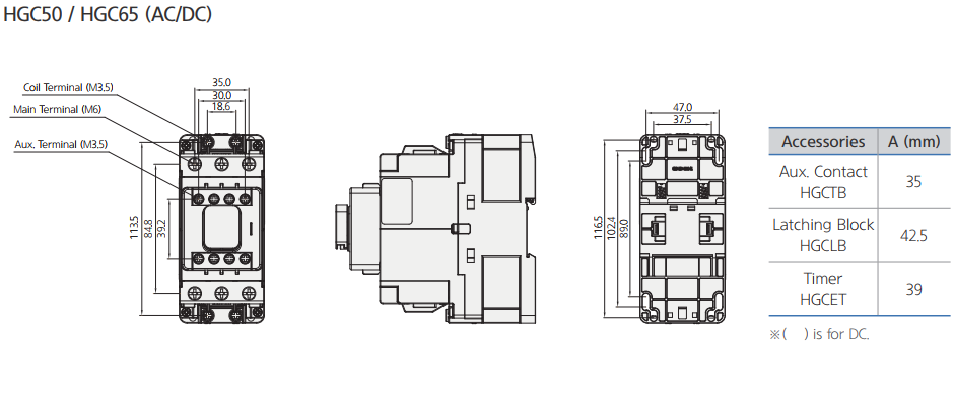 CONTACTOR HYUNDAI 3P 50A ( HGC50 ) 2