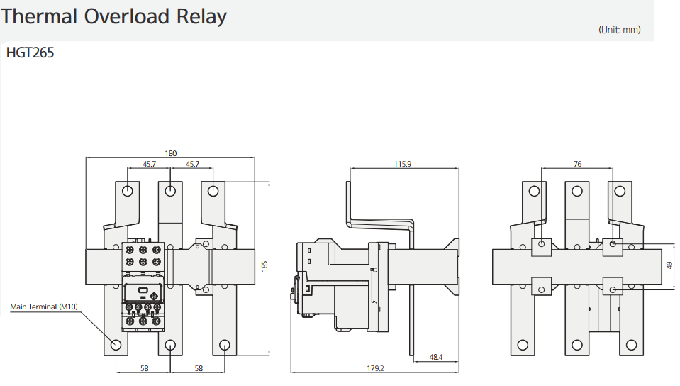 Rơ le nhiệt HYUNDAI 3P 90-150A ( HGT265K )