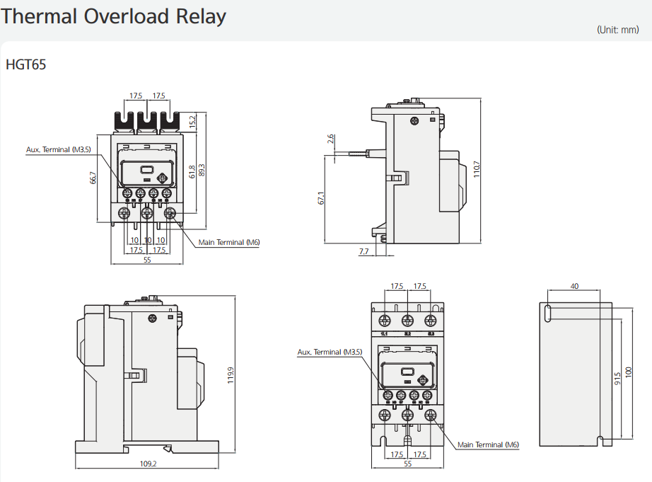 Rơ le nhiệt HYUNDAI 3P 17-25A ( HGT65K )